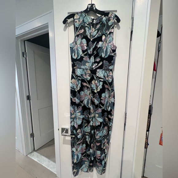 Milly Kinsley Painted Petals Sequin Dress NWT - Picture 5 of 8
